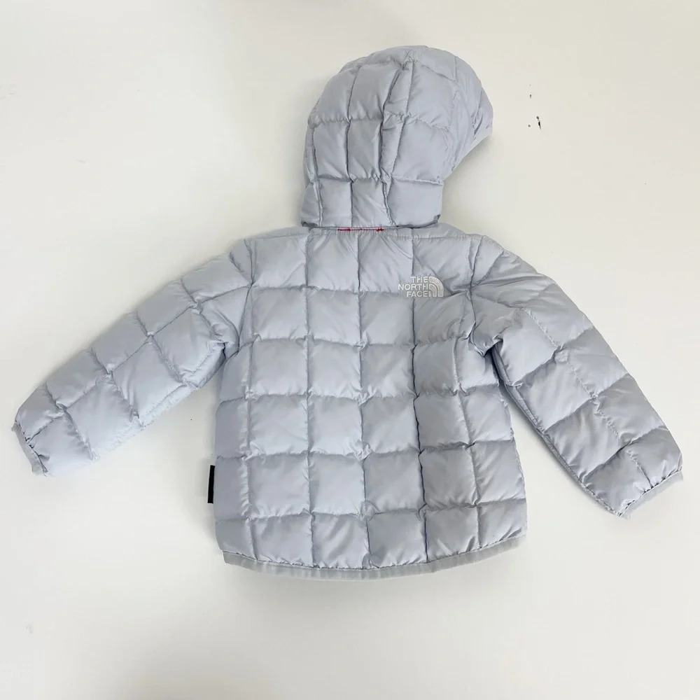 NEW North Face Infant Reversible Coat Zip Hooded Dusty Periwinkle 3-6 Month - Picture 2 of 11